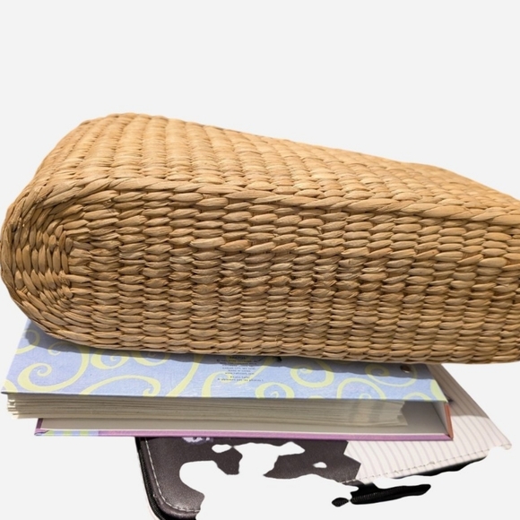 Pre-owned Vintage Vibrant Butterfly Woven Tote Bag - Picture 13 of 13